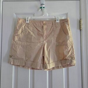 Izod Tan Cargo Shorts Relaxed Fit Lightweight Size 14